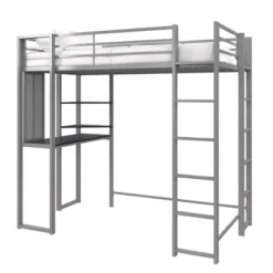 Twin Adele Loft Bed With Desk Silver - Room & Joy -Kids’ Furniture Store GUEST c4512612 89b9 4ee6 9390 20a04a32c759