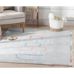 Well Woven Hopscotch Area Rug Playmat Apollo Kids Collection