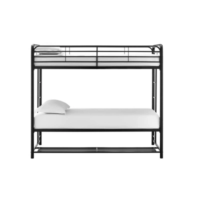 Twin Betony Bunk Bed With Storage Bins Black - Room & Joy 4 Twin Betony Bunk Bed With Storage Bins Black - Room & Joy - Image 4