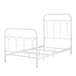 Twin Caledonia Metal Bed Antique White - Inspire Q -Kids’ Furniture Store GUEST c757a6c0 9ca8 4a18 ba88 c8b95bee6191