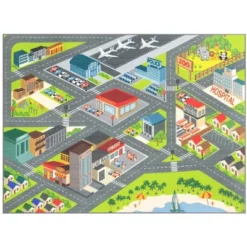KC CUBS Boy & Girl Kids City Road Car Vehicle Traffic Educational Learning & Game Play Non Slip Nursery Bedroom Classroom Rug Carpet -Kids’ Furniture Store GUEST c76ee257 193c 4832 a0e7 48187baf6e72