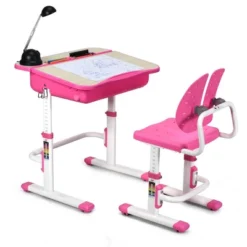 Costway Adjustable Children Study Desk Chair Set W/Winged Backrest Pink 17 Costway Adjustable Children Study Desk Chair Set W/Winged Backrest Pink -Kids’ Furniture Store GUEST c8b8a66b 019c 46b5 8ce3 04f24c0ae7cd