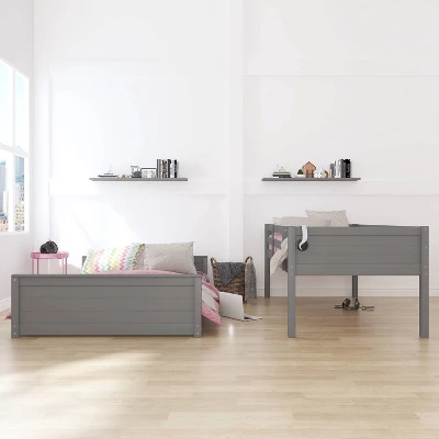 Twin Over Full Capri Wood Bunk Bed Gray - Hillsdale Furniture 13 Twin Over Full Capri Wood Bunk Bed Gray - Hillsdale Furniture - Image 13