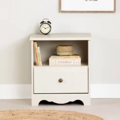 Lyara 1 Drawer Nightstand White Wash - South Shore -Kids’ Furniture Store GUEST c8f7deac 05eb 45c3 bc18 66a7d931ee1a
