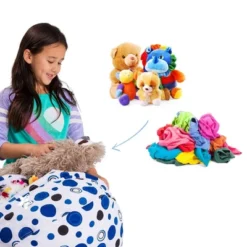 Stuffed Animal Storage Bean Bag Chair Cover For Kids' - Posh Creations -Kids’ Furniture Store GUEST c920633c 6a8f 4bb3 a9df f8b62e3f8254