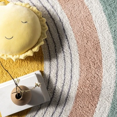 NuLOOM Nydia Circular Kids Machine Washable Area Rug 5 NuLOOM Nydia Circular Kids Machine Washable Area Rug - Image 5