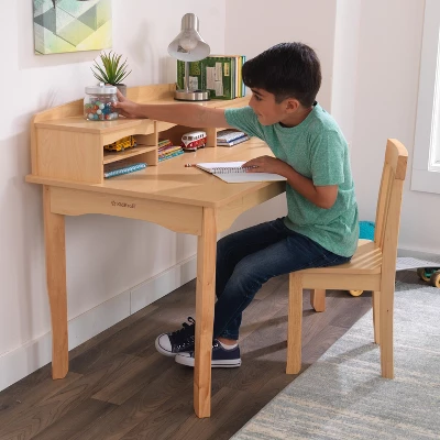 KidKraft Avalon Desk With Hutch And Chair Natural 1 KidKraft Avalon Desk With Hutch And Chair Natural