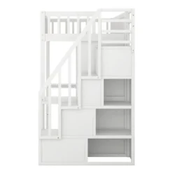 Twin Size Loft Bed With Shelf, Drawers, Desk And Wardrobe - ModernLuxe -Kids’ Furniture Store GUEST ca9d64d6 5fa8 4643 aa51 1b097f9f250d
