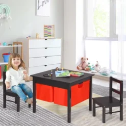 Costway 2-in-1 Kids Activity Table & 2 Chairs Set W/Storage Building Block Table -Kids’ Furniture Store GUEST cbaa44e8 70ed 421d 95c4 69e9465e39d9