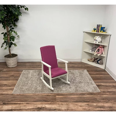 Kids' Rocking Chair With Fully Upholstered And Seat Back Pink - Gift Mark 2 Kids' Rocking Chair With Fully Upholstered And Seat Back Pink - Gift Mark - Image 2