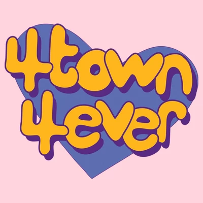 Junior's Turning Red 4Town 4Eva Heart T-Shirt 1 Junior's Turning Red 4Town 4Eva Heart T-Shirt