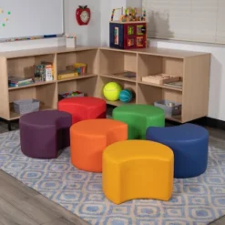 Flash Furniture Soft Seating Flexible Moon For Classrooms And Daycares - 12" Seat Height -Kids’ Furniture Store GUEST ce82c09e 4838 4f33 b26e 5035b19f4dd6