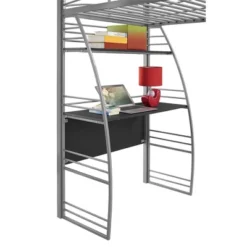 Andy Metal Loft Bed With Integrated Desk And Shelves - Room & Joy -Kids’ Furniture Store GUEST ceb23394 0a42 401d 9449 82e73fa57fc1
