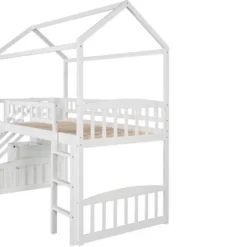 Twin Size House Shape Loft Bed With Two Drawers And Slide - ModernLuxe -Kids’ Furniture Store GUEST cf39ac75 9a91 474e b02e a2a93037e70f