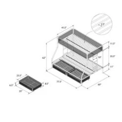 Twin Over Full Jeremy Bunk Bed With Storage Drawers Black - Room & Joy 19 Twin Over Full Jeremy Bunk Bed With Storage Drawers Black - Room & Joy -Kids’ Furniture Store GUEST cfcdd574 4234 4365 ba39 22ad00b68b7b