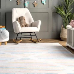 NuLOOM Alise Kids Striped Nursery Or Playroom Area Rug -Kids’ Furniture Store GUEST d0c5a254 b471 440f b604 c5ca10bc21a3