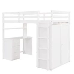 Twin Size Loft Bed With Drawers, Desk And Wardrobe-ModernLuxe 12 Twin Size Loft Bed With Drawers, Desk And Wardrobe-ModernLuxe -Kids’ Furniture Store GUEST d2260dea cbe9 4ae2 825b 255a384ed8a0