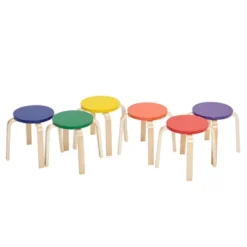 ECR4Kids Bentwood Stacking Stools For Kids, Playroom/Daycare Flexible Seating, 12" Height, 6-Piece -Kids’ Furniture Store GUEST d26efc6d bd84 4d55 9880 bfe5c21f9679