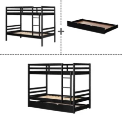 Fakto Bunk Beds With Trundle Matte Black - South Shore 18 Fakto Bunk Beds With Trundle Matte Black - South Shore -Kids’ Furniture Store GUEST d28ffce3 763e 4f90 af9f dad293e34f4e