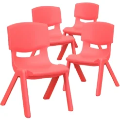 Flash Furniture 4 Pack Plastic Stackable School Chairs With 10.5" Seat Height -Kids’ Furniture Store GUEST d293547e fd56 4c08 9fa7 67ea22241612