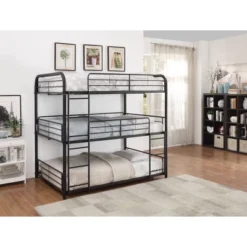 Full Cairo Triple Bunk Bed Sandy Black - Acme Furniture -Kids’ Furniture Store GUEST d335e826 3687 436f ae34 d029e42c14ca