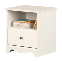 Lyara 1 Drawer Nightstand White Wash - South Shore -Kids’ Furniture Store GUEST d353886b 1538 46ad a659 f3c2f28bf261