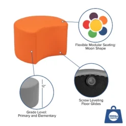Flash Furniture Soft Seating Flexible Moon For Classrooms And Daycares - 12" Seat Height -Kids’ Furniture Store GUEST d371b797 23ad 438b 923e 0f5b37259acb