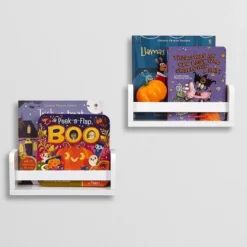 2pk Kids' 10" Floating Wall Mount Bookshelf Set White - RiverRidge Home -Kids’ Furniture Store GUEST d62d43a0 7f58 465f b8d5 e8baf84e8b4a