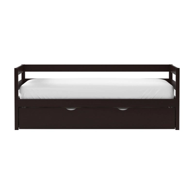 Twin Kids' Caspian Daybed With Trundle Chocolate - Hillsdale Furniture 2 Twin Kids' Caspian Daybed With Trundle Chocolate - Hillsdale Furniture - Image 2
