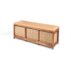 Badger Basket Kid's Storage Bench With Woven Top And Baskets Brown -Kids’ Furniture Store GUEST d765e007 48d0 434d acb4 316a34e73921