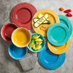 Gibson Studio California Mauna 12 Piece Assorted Crackle Decal Melamine Dinnerware Set -Kids’ Furniture Store GUEST d79d20e1 8478 4d64 a14f 89623f484aca
