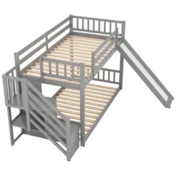 Twin Over Twin Bunk Bed With Convertible Slide And Stairway-ModernLuxe 15 Twin Over Twin Bunk Bed With Convertible Slide And Stairway-ModernLuxe -Kids’ Furniture Store GUEST d8846778 d5ee 4adc 9876 835fd2c078d0
