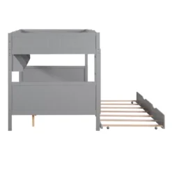 Separable Full-Over-Full Bunk Bed With Twin Size Trundle And Bookshelf - ModernLuxe -Kids’ Furniture Store GUEST d9ed5be2 d762 49d8 bb49 e68bc082d52a