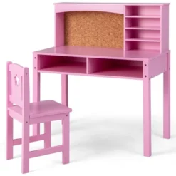 Costway Kids Desk And Chair Set Study Writing Workstation With Hutch & Bulletin Board -Kids’ Furniture Store GUEST da8e3214 dae3 4746 a7aa f2bb05220b12