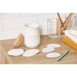 Pearhead Ceramic Gratitude Token Jar - White -Kids’ Furniture Store GUEST da9f3ea7 8cda 4a38 9329 48f2da693511