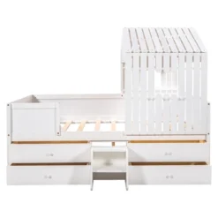Full Size House Low Loft Bed With Four Drawers-ModernLuxe -Kids’ Furniture Store GUEST daf566ec 24b6 4fb4 9513 2de55d2fac96