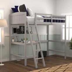 Twin Alexis Wood Arch Loft Bed With Desk - Hillsdale Furniture -Kids’ Furniture Store GUEST db73bc57 2b12 49c9 9c96 53c79988d564