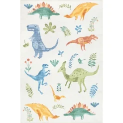 NuLOOM Eamon Dinosaur Machine Washable Kids Area Rug -Kids’ Furniture Store GUEST dc59b5df d2de 49e3 8dd7 f05d2769be3c