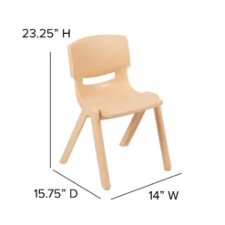 Emma And Oliver 2 Pack Plastic Stack School Chair With 13.25"H Seat, K-2 School Chair -Kids’ Furniture Store GUEST dcfab01f 0d1f 4ccb 8157 b3d6360d3859