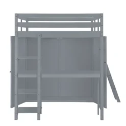 Full/ Twin Size Loft Bed With Wardrobe, Desk And Shelves-ModernLuxe -Kids’ Furniture Store GUEST dd5dfe85 18bd 4ea2 82d3 7dc451041cb8