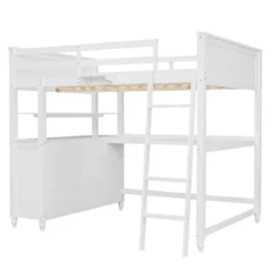 Full Size Wooden Loft Bed With Drawers, Shelves And Desk - ModernLuxe -Kids’ Furniture Store GUEST ddbd3170 b0f7 49e4 88df 224a24816127