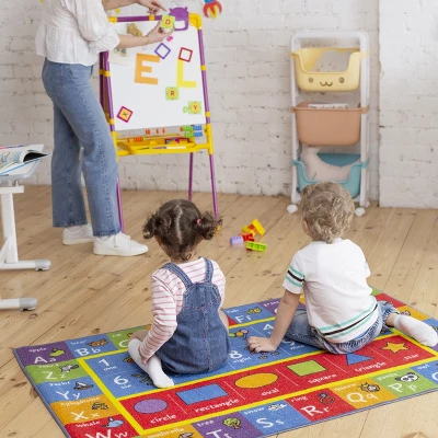 KC CUBS Boy & Girl Kids ABC Alphabet, Numbers & Shapes Educational Learning & Fun Game Play Nursery Bedroom Classroom Area Rug Carpet 2 KC CUBS Boy & Girl Kids ABC Alphabet, Numbers & Shapes Educational Learning & Fun Game Play Nursery Bedroom Classroom Area Rug Carpet - Image 2