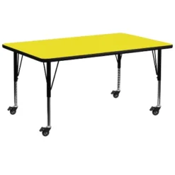 Flash Furniture Mobile 30''W X 72''L Rectangular HP Laminate Activity Table - Height Adjustable Short Legs -Kids’ Furniture Store GUEST deb7b5c9 c89d 4656 a32e 922ed4cbc377