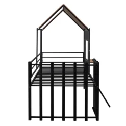 Metal Twin Size Loft Bed With Roof, Windows, Railing And Ladder - ModernLuxe -Kids’ Furniture Store GUEST e1a2a638 538f 461f b1dc adac40e99ea6