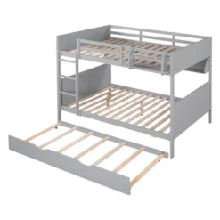 Separable Full-Over-Full Bunk Bed With Twin Size Trundle And Bookshelf - ModernLuxe -Kids’ Furniture Store GUEST e3bc7950 7611 441a 91a3 111586835edb