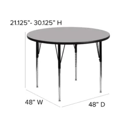 Emma And Oliver 48" Round Laminate Adjustable Activity Table -Kids’ Furniture Store GUEST e45228bd 954b 4fd4 81e2 19cb8dd11db7