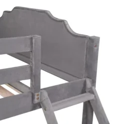 Full Over Twin & Twin Bunk Bed, Velvet Triple Bunk Bed With Drawers And Guardrails-ModernLuxe -Kids’ Furniture Store GUEST e480b40c 579d 4490 8aca d44abf21c0c0