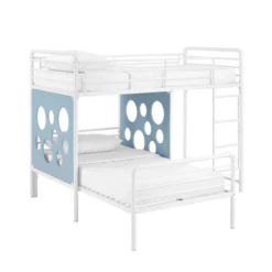 Twin Modern Cut-Out L-Shaped Metal Bunk Bed - Saracina Home -Kids’ Furniture Store GUEST e5b6d37d bb29 4c03 8154 e0b12e31cd74