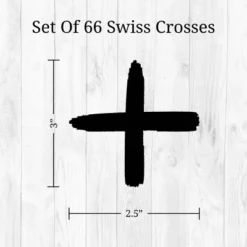 Black Watercolor Swiss Crosses Wall Decor - Decalcomania -Kids’ Furniture Store GUEST e5f3254f 1a40 44d4 9a76 e43b4dc2a6da