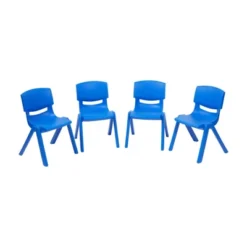 ECR4Kids Plastic School Stack Chair For Indoors And Outdoors, 12in Seat Height, 4-Pack -Kids’ Furniture Store GUEST e6ab4036 b506 4830 8188 ac93a197b6ee